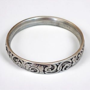 Vintage Pewter Celtic Design Bangle Bracelet